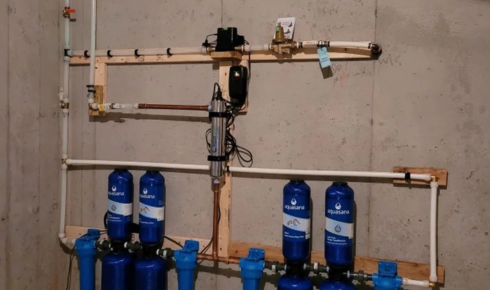 water softening & filtration installation